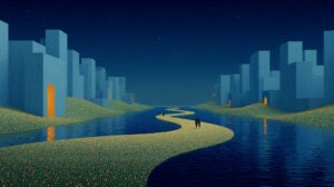 Abstraction of a road and lake Private Company Liquidity Update from Nasdaq Private Market