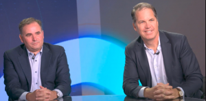 Nasdaq Private Market CEO Tom Callahan and partner discussing