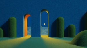 Abstract Image of 2 archways on a wall symbolizing the Understanding the Bid-Ask Spread How Buyers and Sellers Match on Price